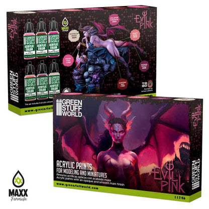 Green Stuff World Paint Set - Evil Pink