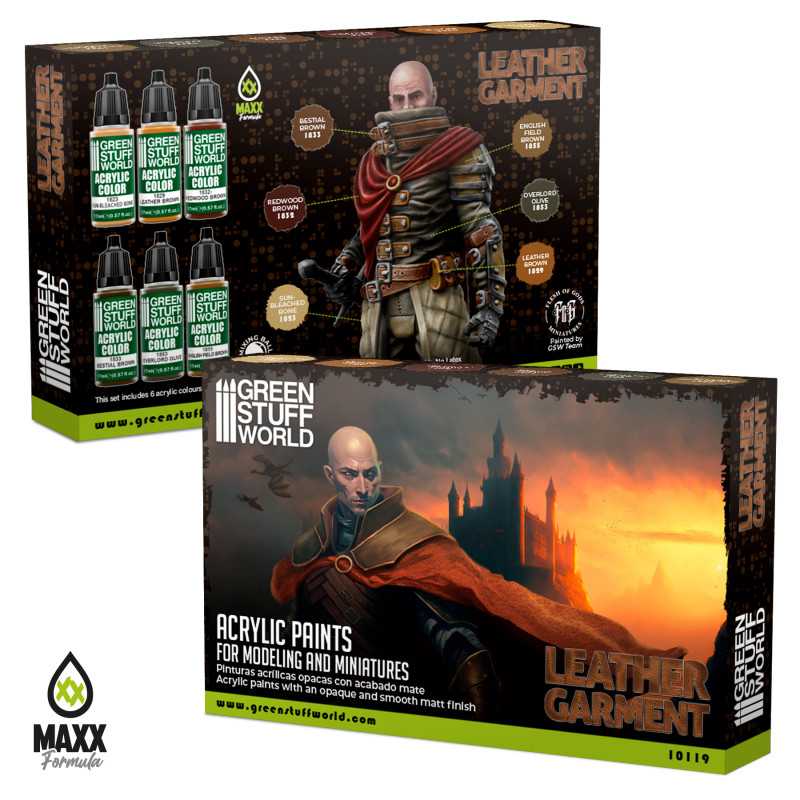 Green Stuff World Paint Set - Leather Brown