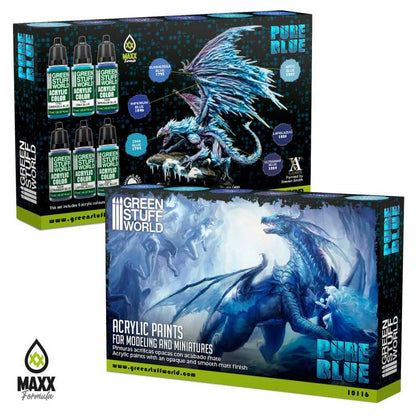 Green Stuff World Paint Set - Pure Blue