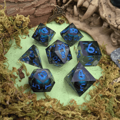Hydra Eye Blue Liquid Core Dice Set