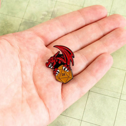 D20 Dragon Pin