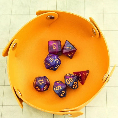 Pink and Purple Galaxy Dice Set