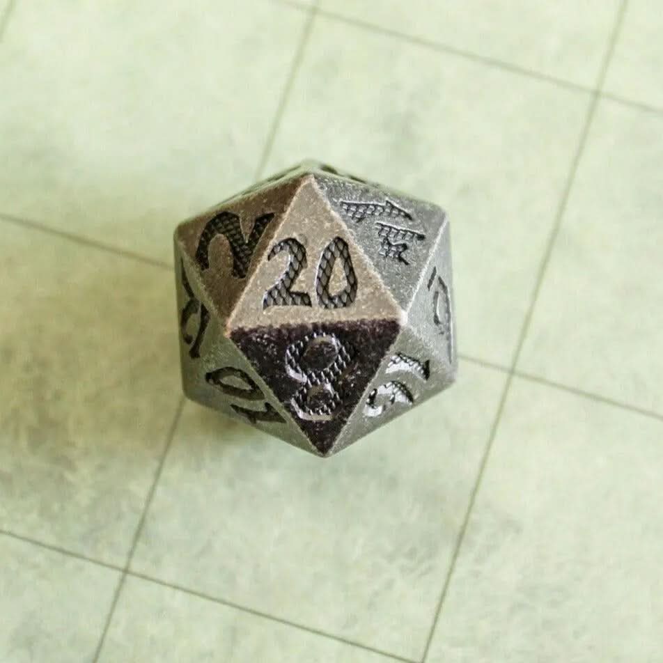 Black Metal Dice Set