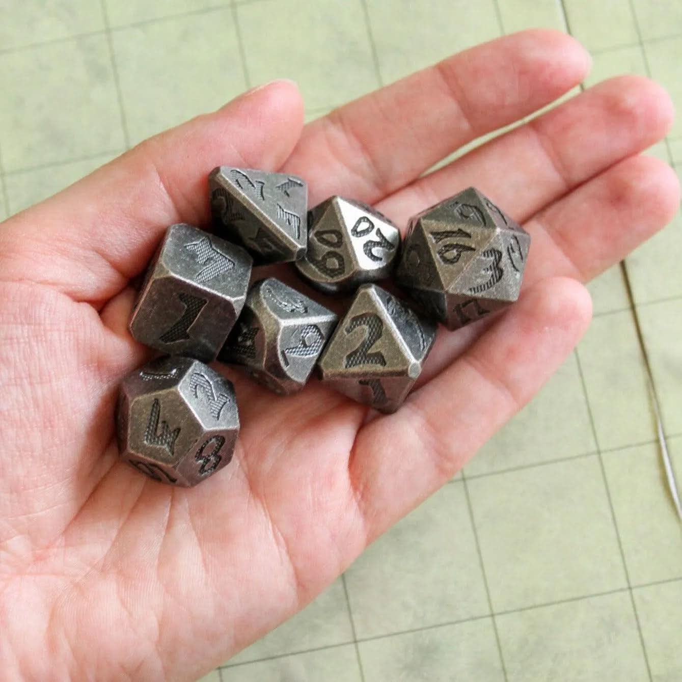 Black Metal Dice Set