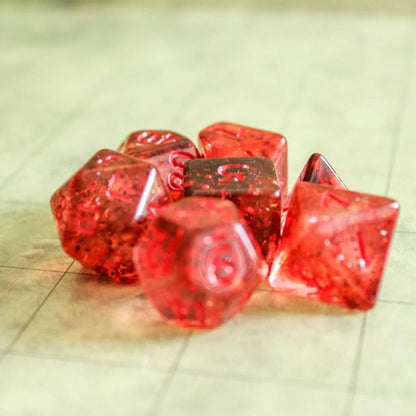 Glint Red Dice Set