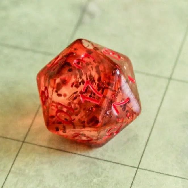 Glint Red Dice Set