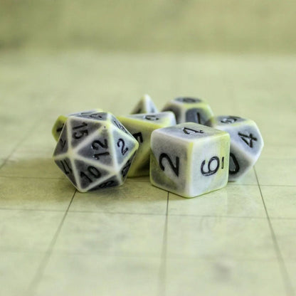 Archaic Dark Yellow Green Dice Set