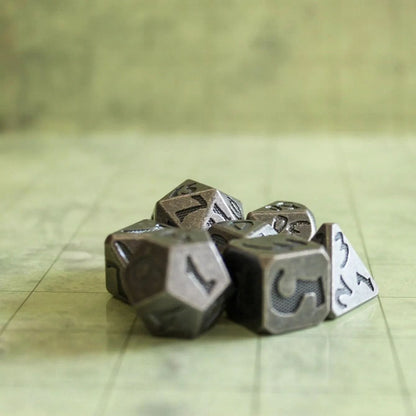 Black Metal Dice Set