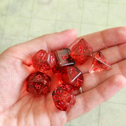 Glint Red Dice Set