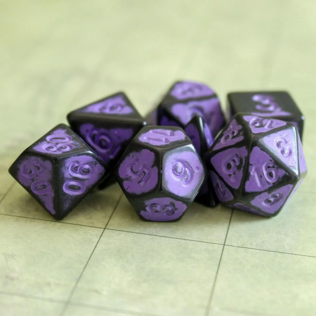 Archaic Dark Purple Dice Set