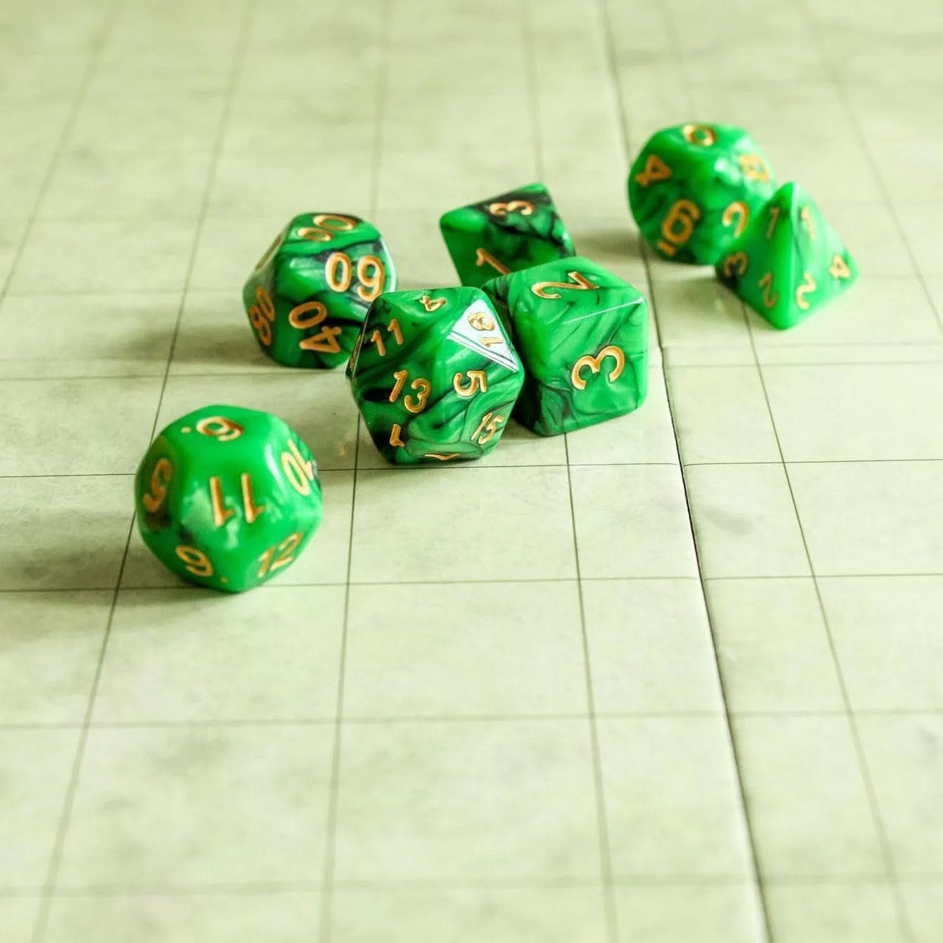 Green Slush Dice Set