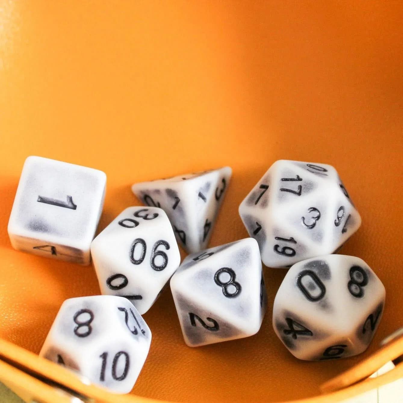 Archaic Light Grey Dice Set
