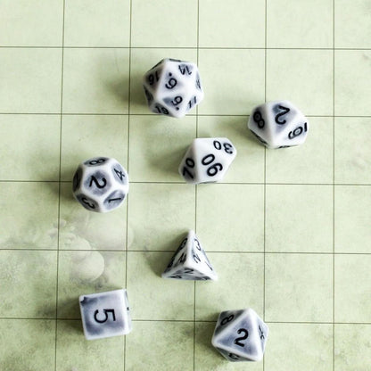 Archaic Light Grey Dice Set