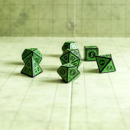 Green Zoltar Dice Set
