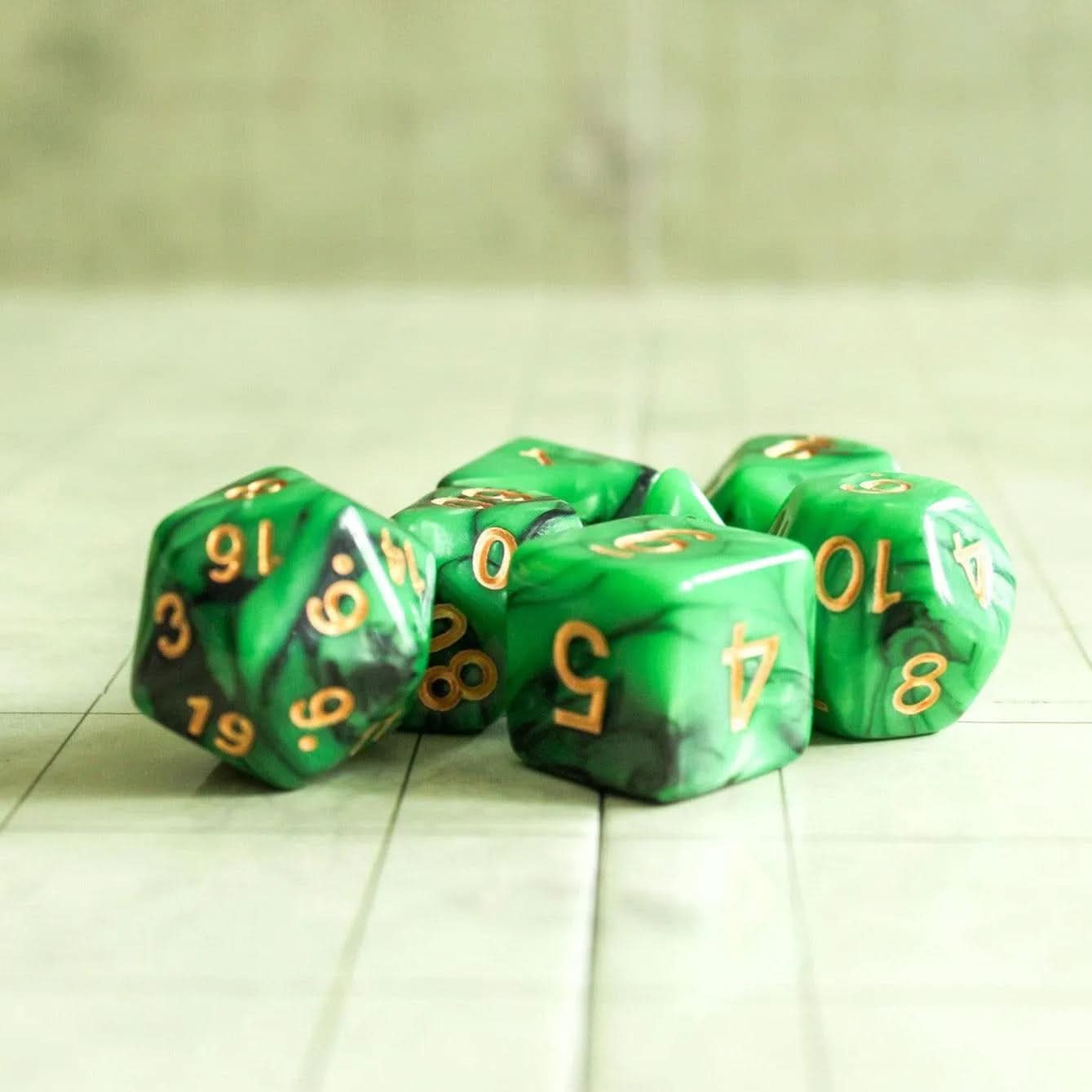 Green Slush Dice Set