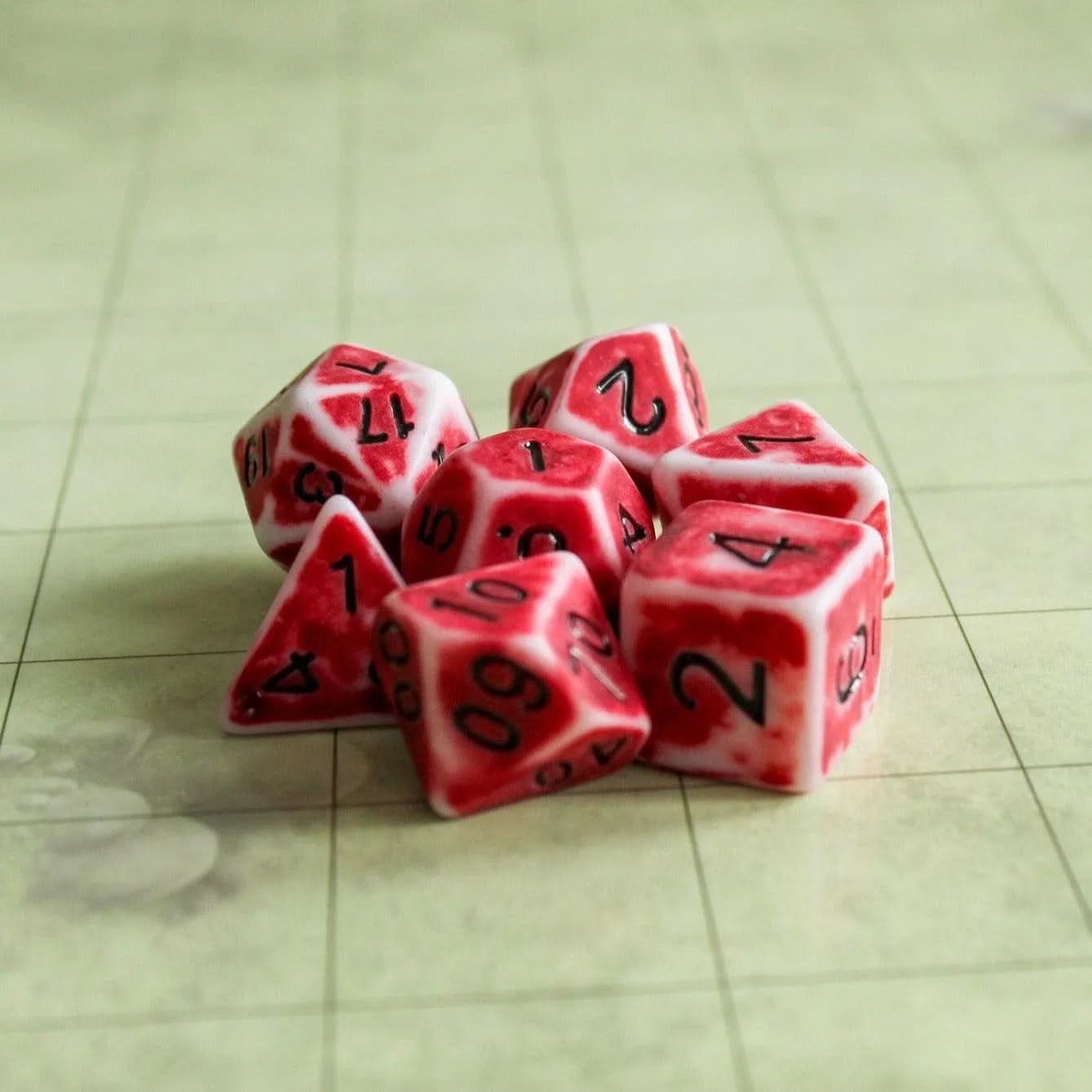Archaic Light Red Dice Set