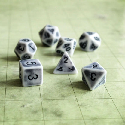 Archaic Light Grey Dice Set