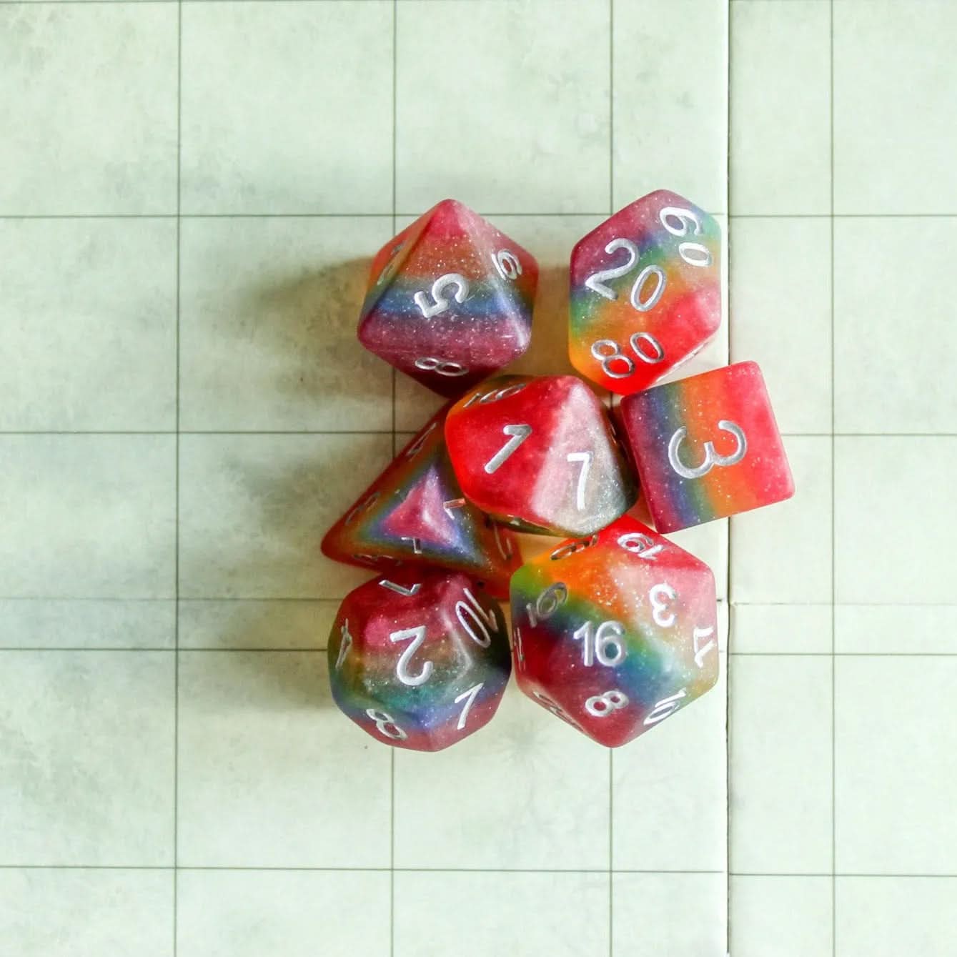 Rainbow Pride Flag Dice Set