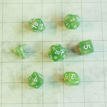 Green Shimmer Dice