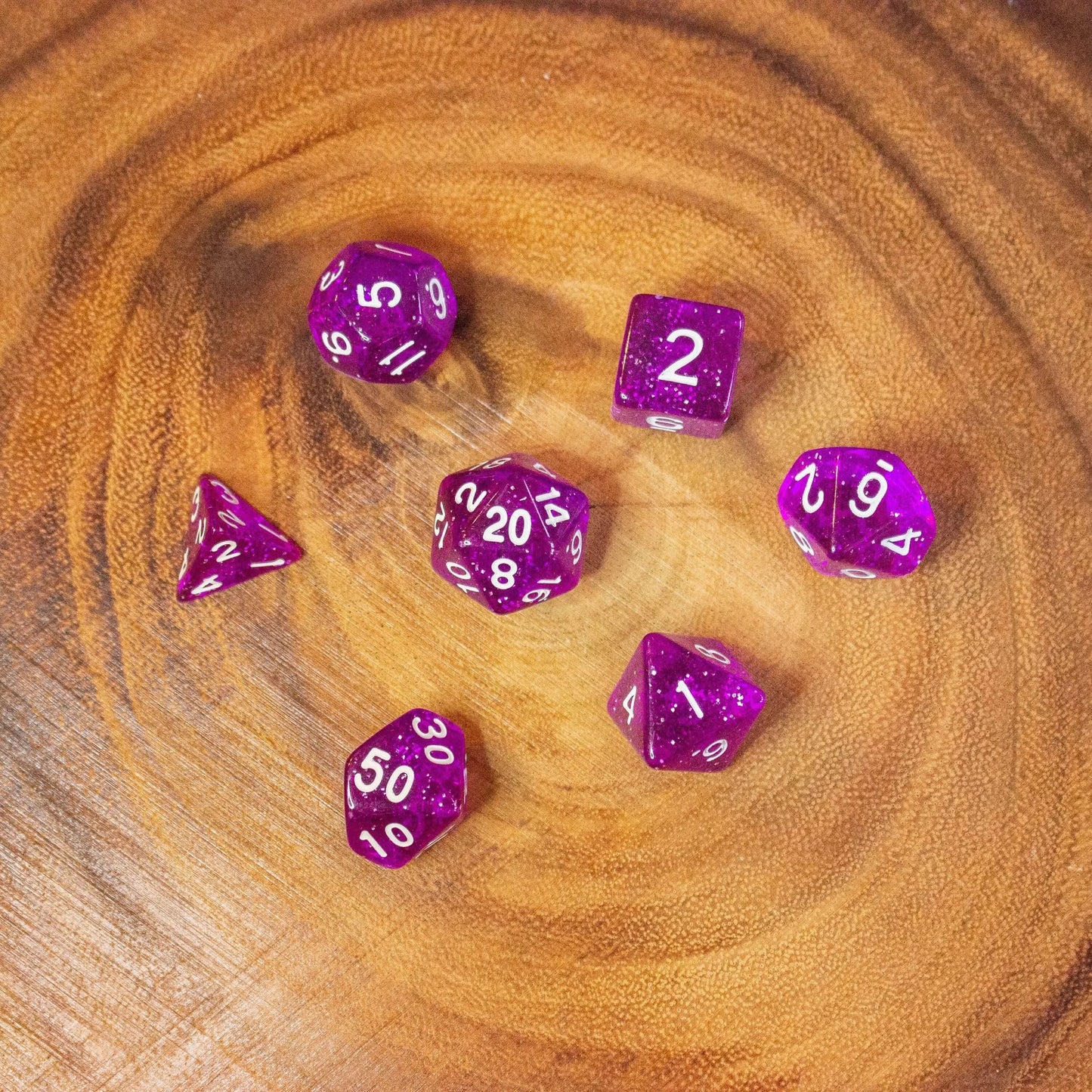 Plum Purple Shimmer Dice
