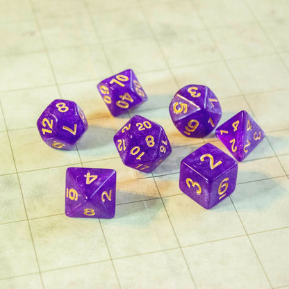 Magenta Shimmer Dice Set