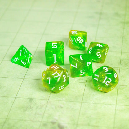 Lime Green Fog  Dice