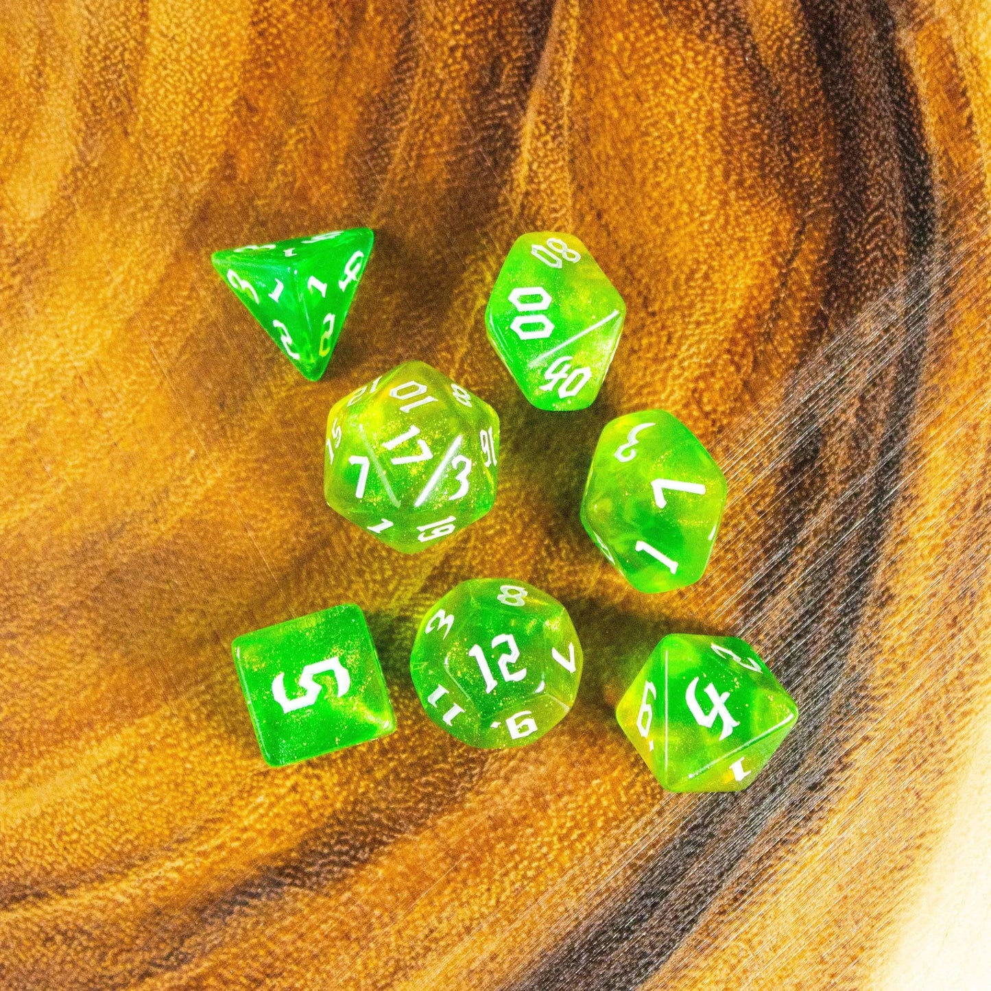 Lime Green Fog  Dice