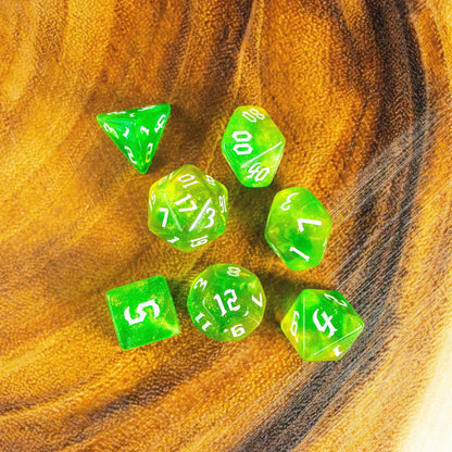 Lime Green Fog  Dice
