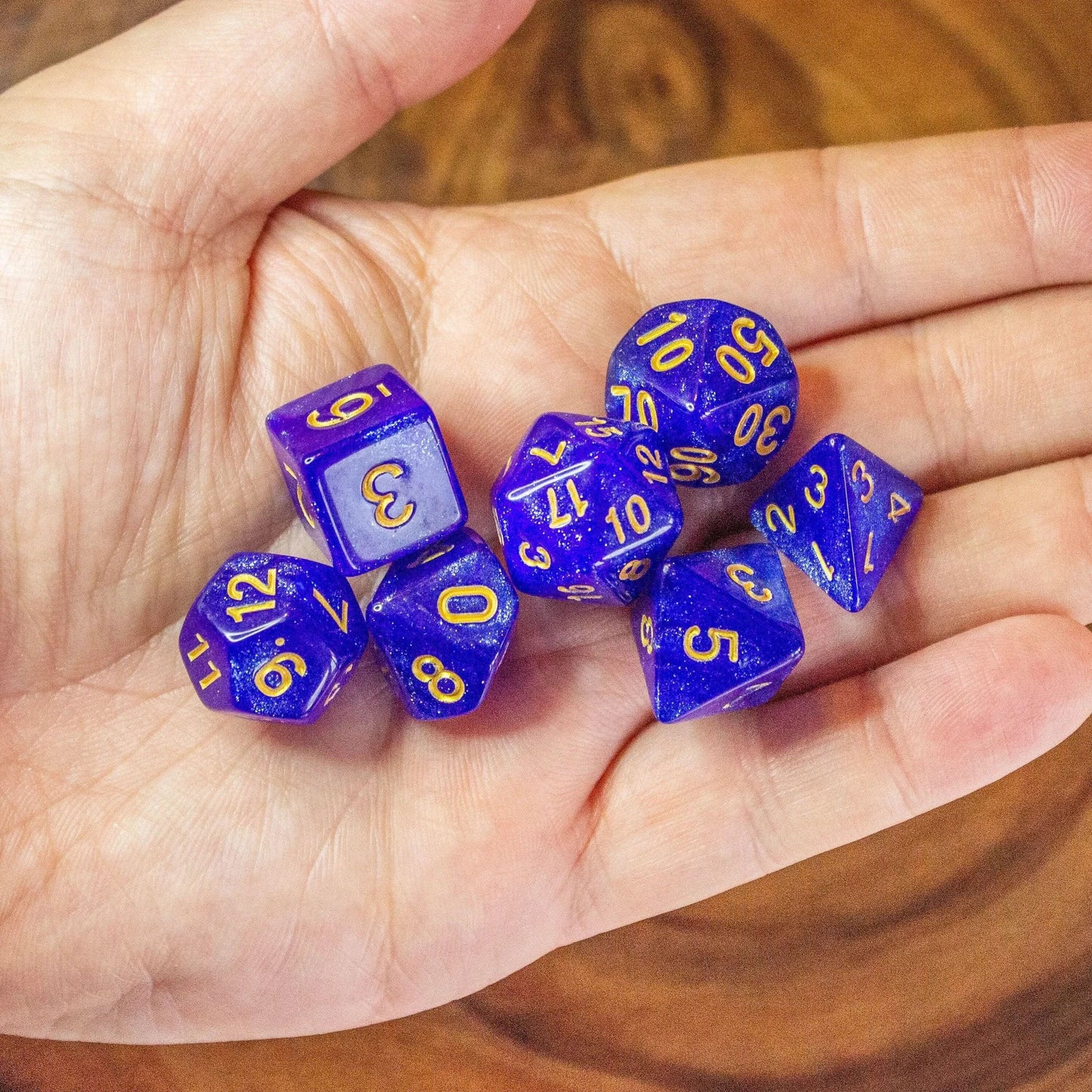 Royal Blue Shimmer Dice