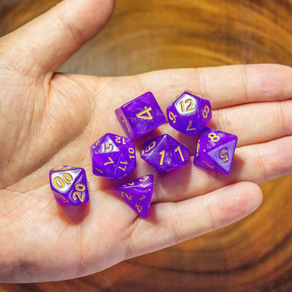 Magenta Shimmer Dice Set
