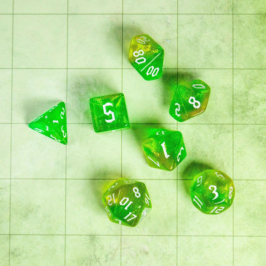 Lime Green Fog  Dice