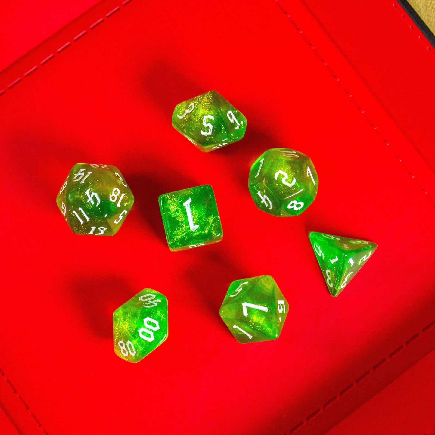 Lime Green Fog  Dice