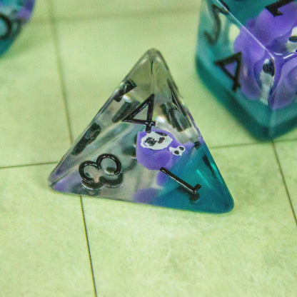 Purple Grim Reaper Dice Set