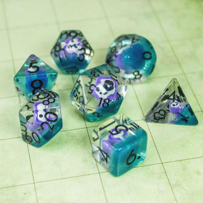 Purple Grim Reaper Dice Set