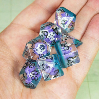 Purple Grim Reaper Dice Set