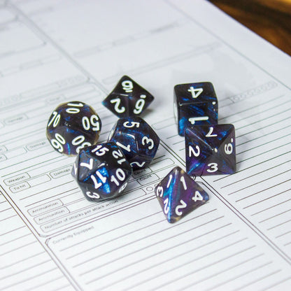Blue Navy Shimmer Dice
