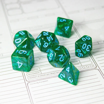 Moss Shimmer Dice Set