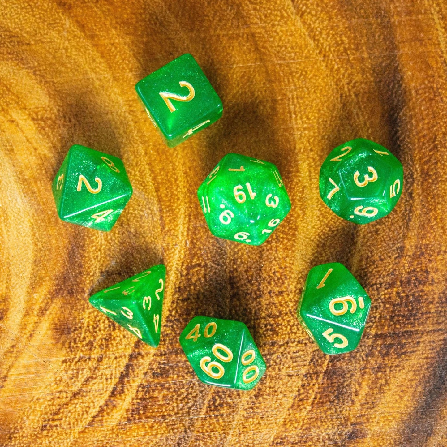 Shamrock Shimmer Dice Set