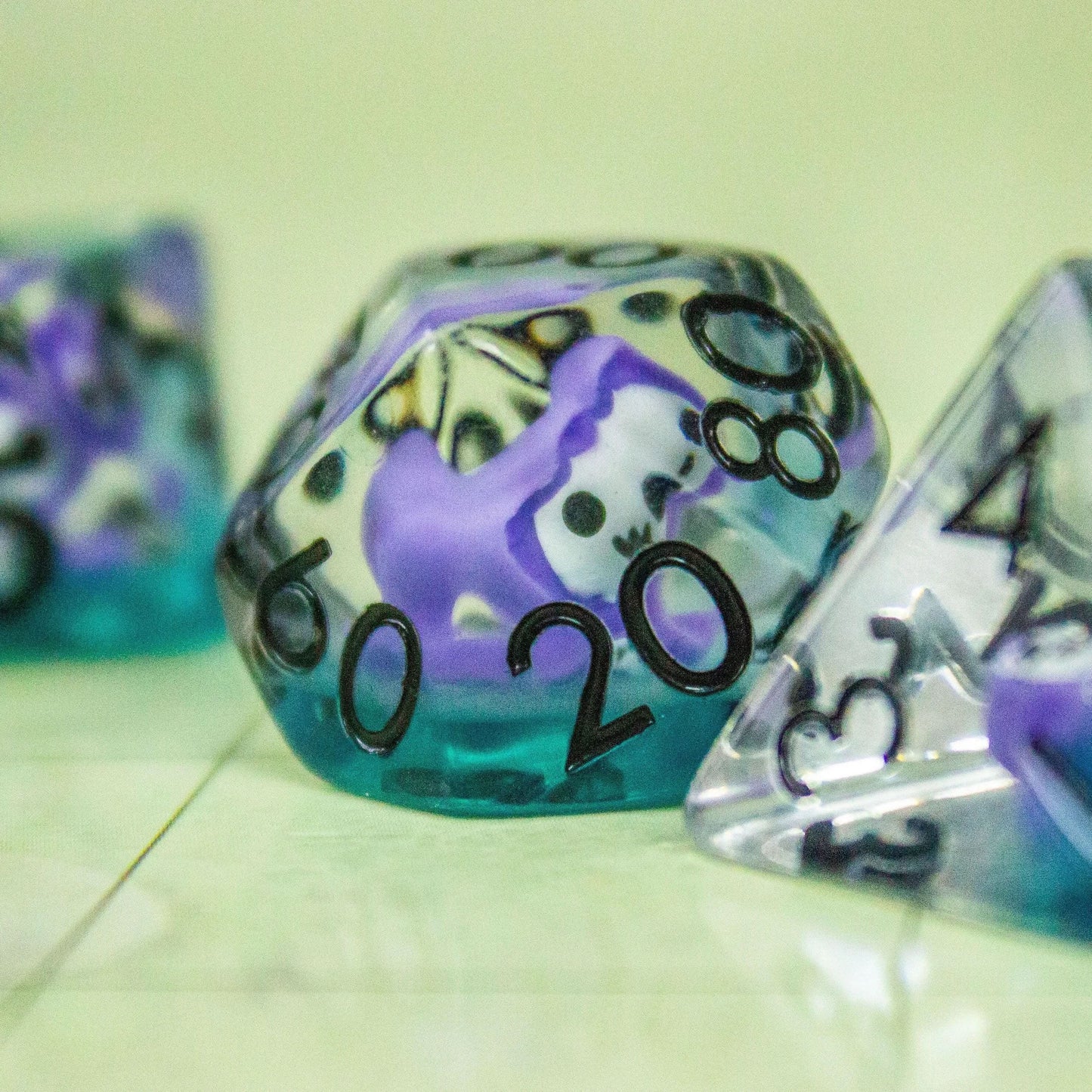 Purple Grim Reaper Dice Set