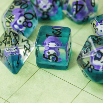Purple Grim Reaper Dice Set