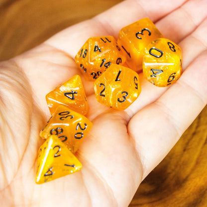 Honey Glitter Dice Set