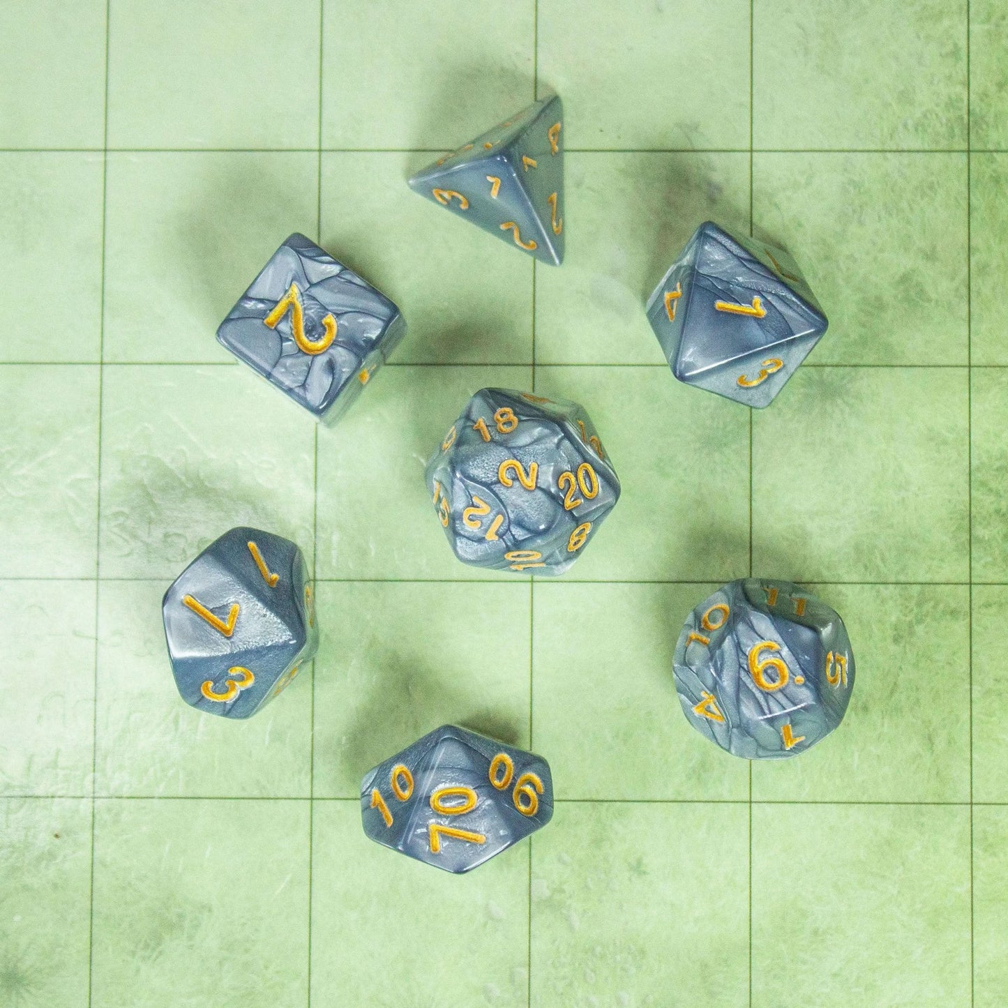 Silver Pearl Dice Set