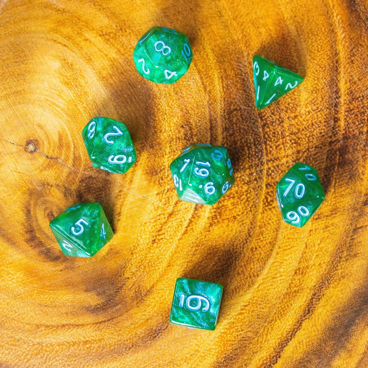 Moss Shimmer Dice Set