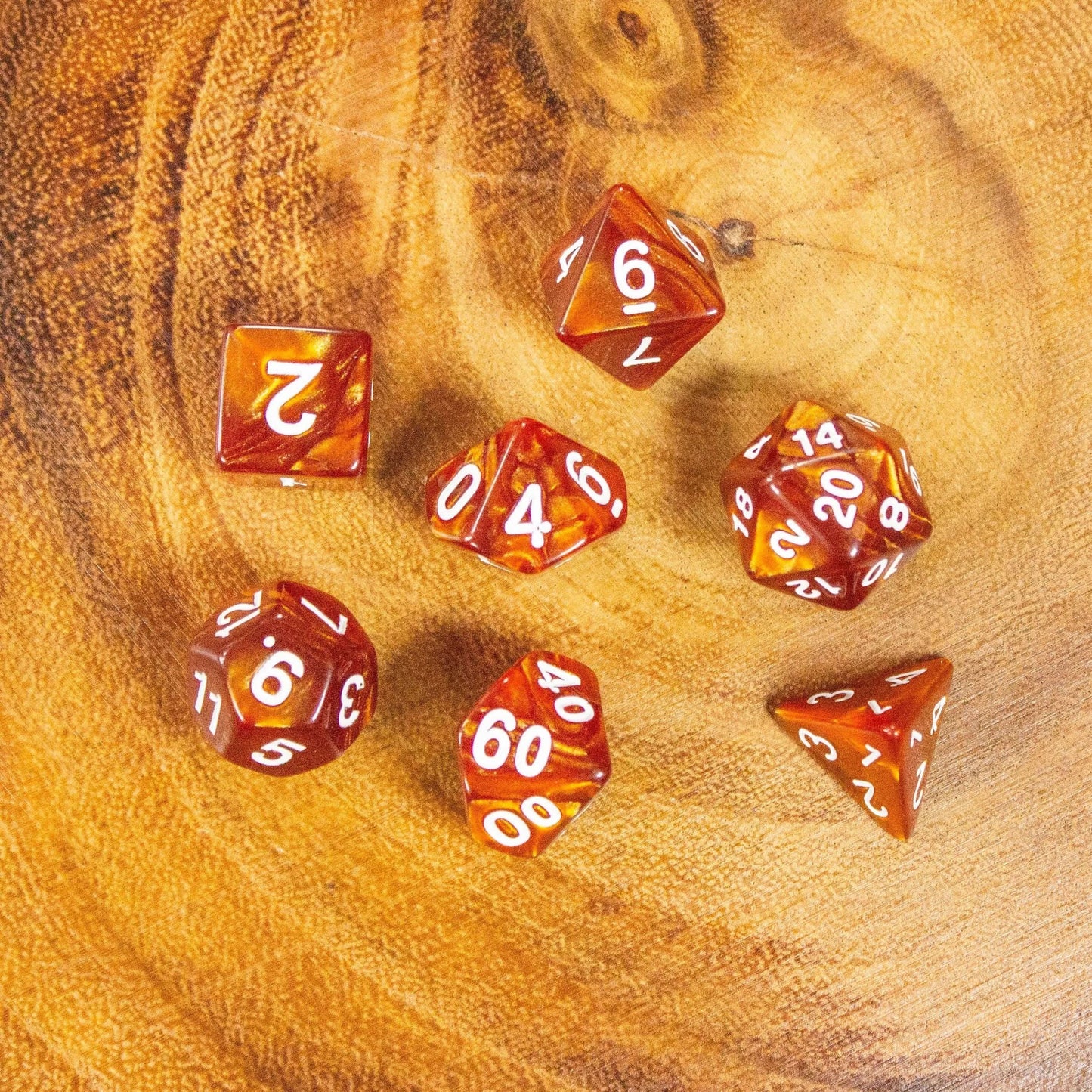 Brown Pearl Dice Set