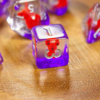 Red Bear Dice Set