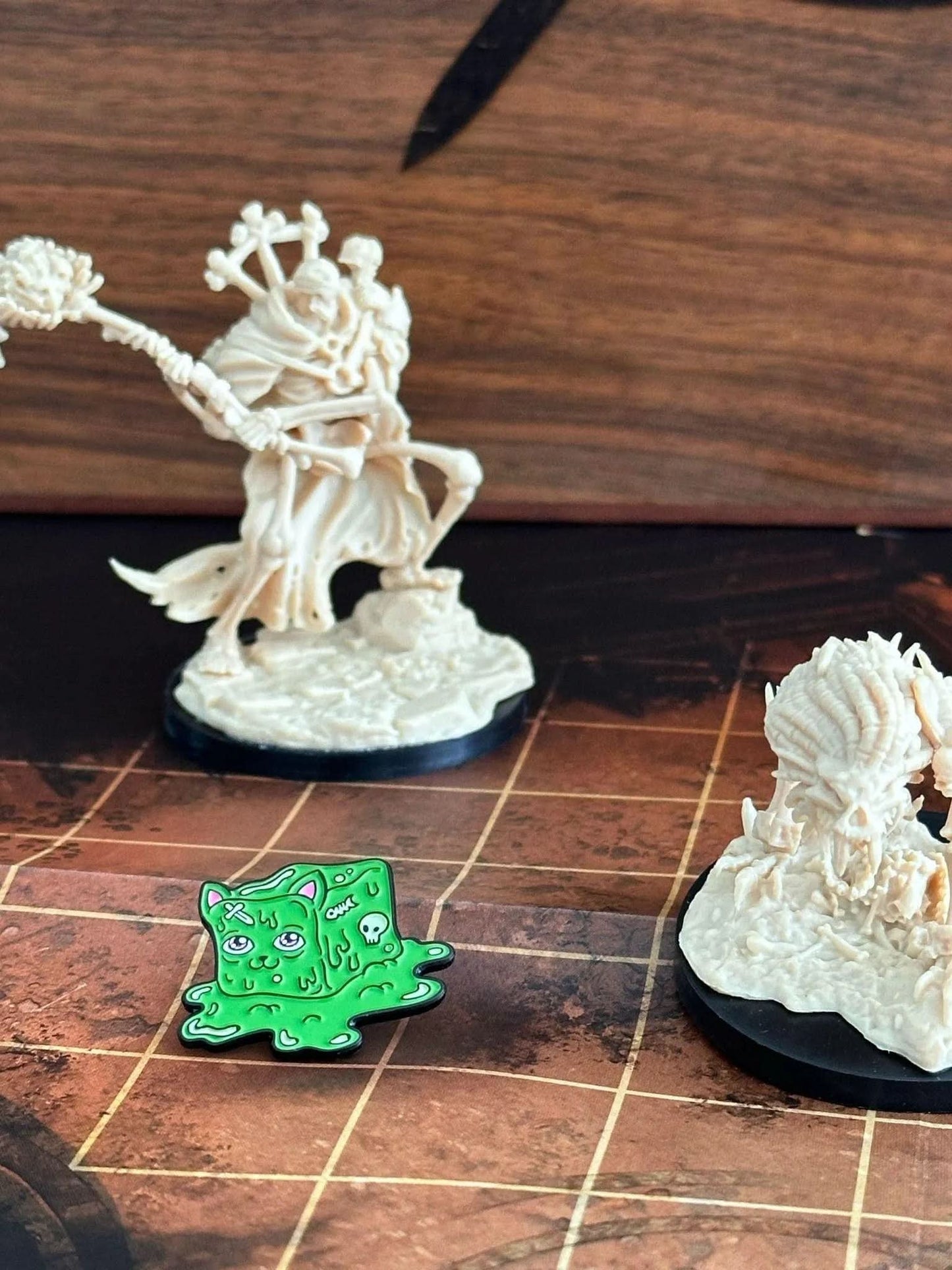 Gelatinous Cube Cat Pin