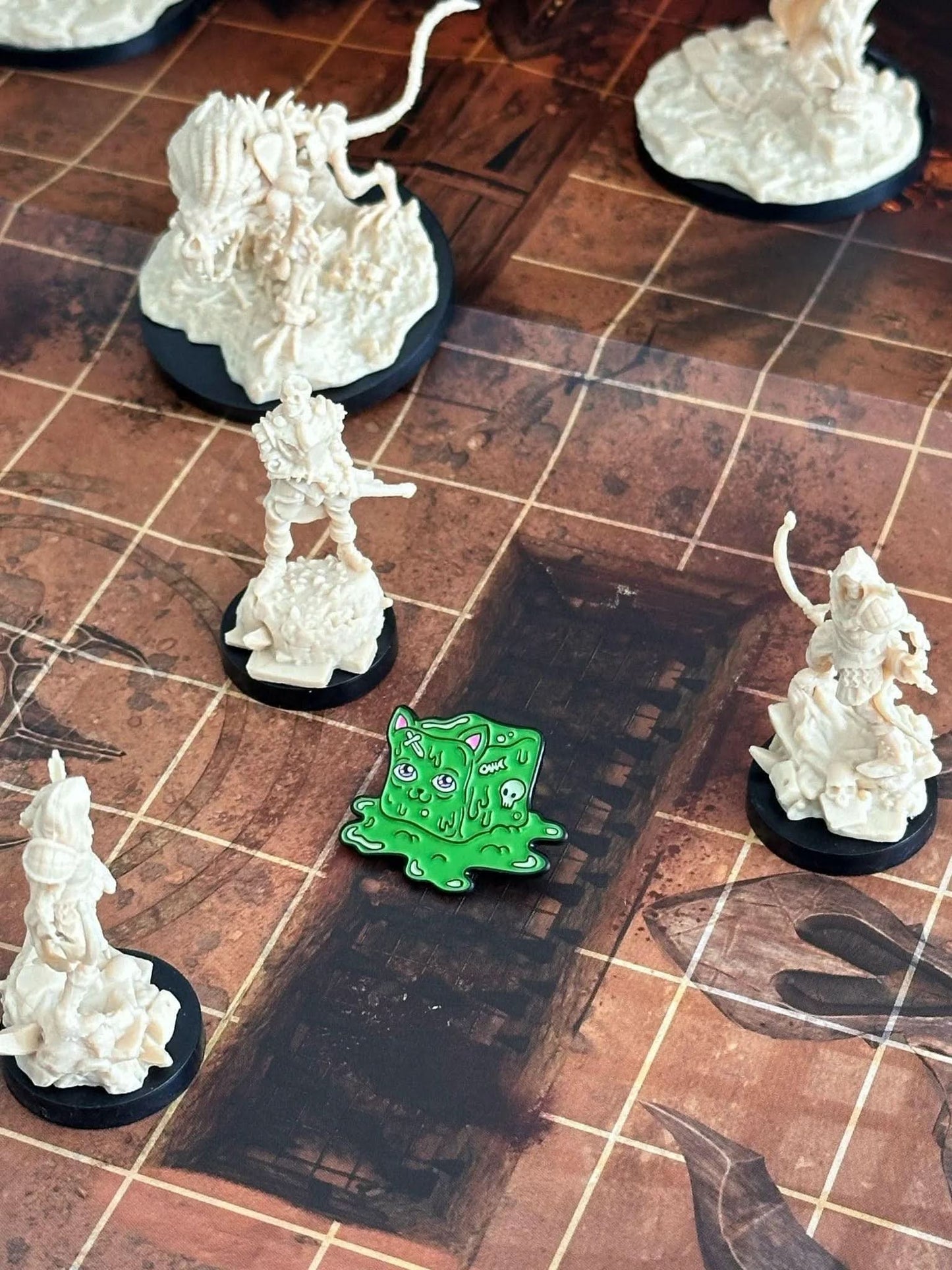 Gelatinous Cube Cat Pin