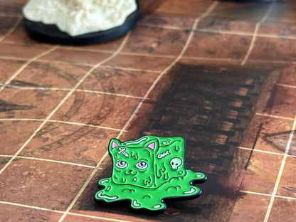 Gelatinous Cube Cat Pin