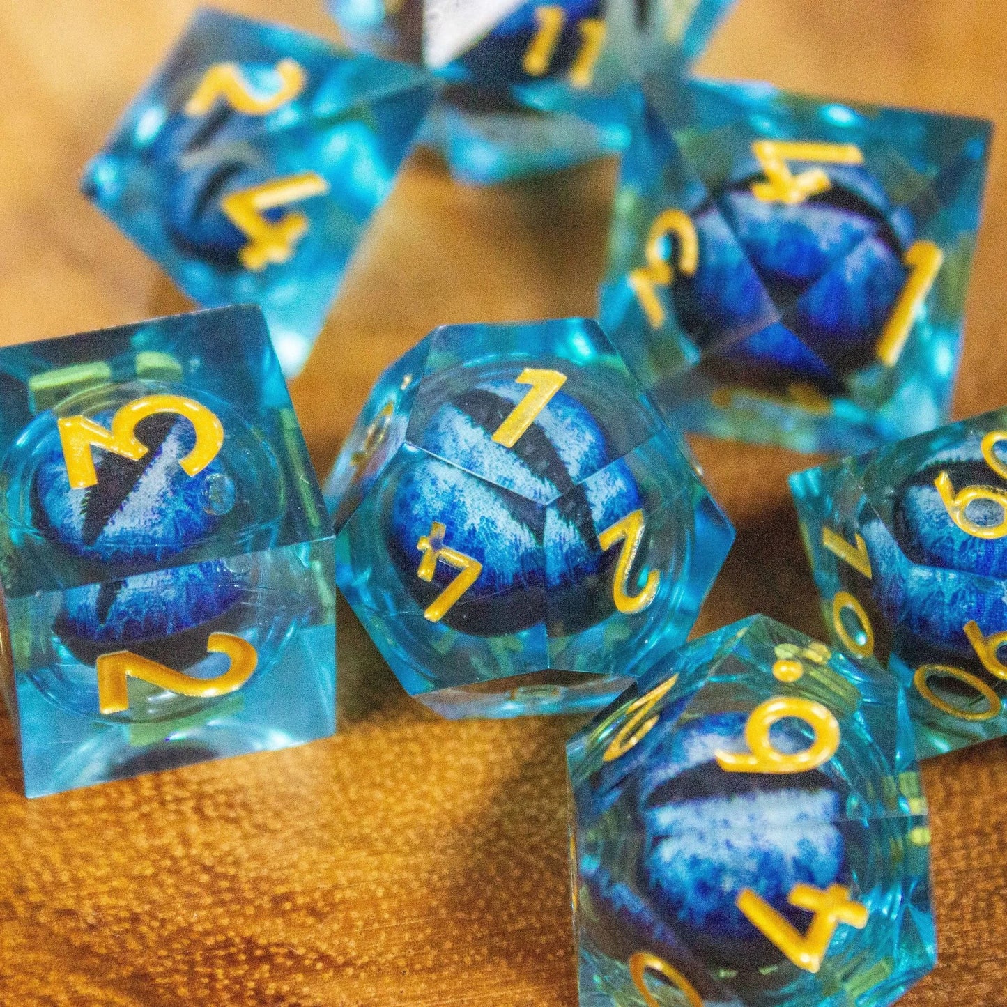 Liquid Core Blue Snake Eye Dice