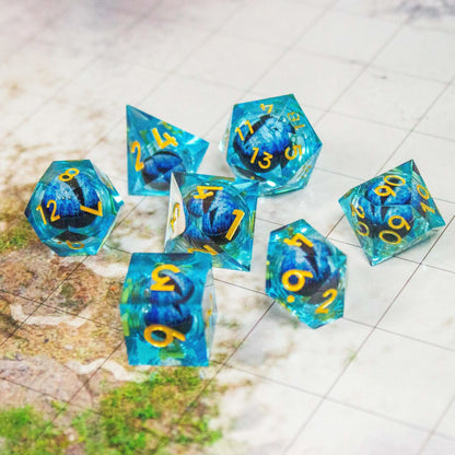 Liquid Core Blue Snake Eye Dice